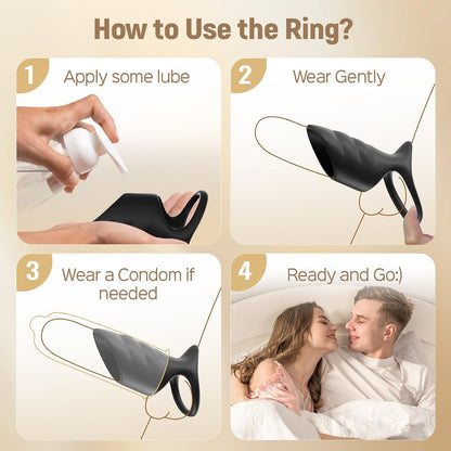 10 Vibrations Penis Extender Cock Ring Penis Sleeve Vibrator