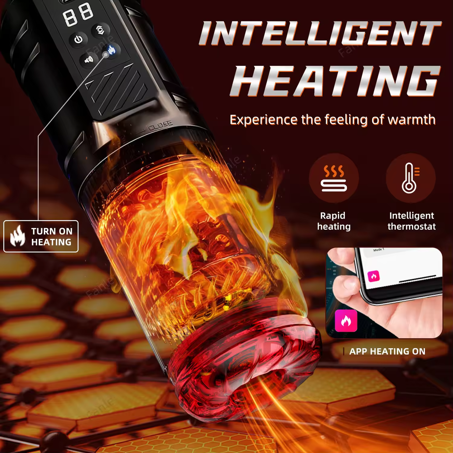 AI Automatic Masturbator Blowjob Stroker with 12 Thrusting + 360° Rotating Modes