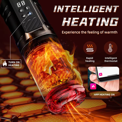AI Automatic Masturbator Blowjob Stroker with 12 Thrusting + 360° Rotating Modes