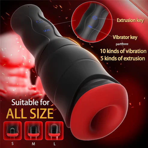 Automatic Penis Trainer Stroker Masturbator with 5 Suction and 10 Vibration Modes
