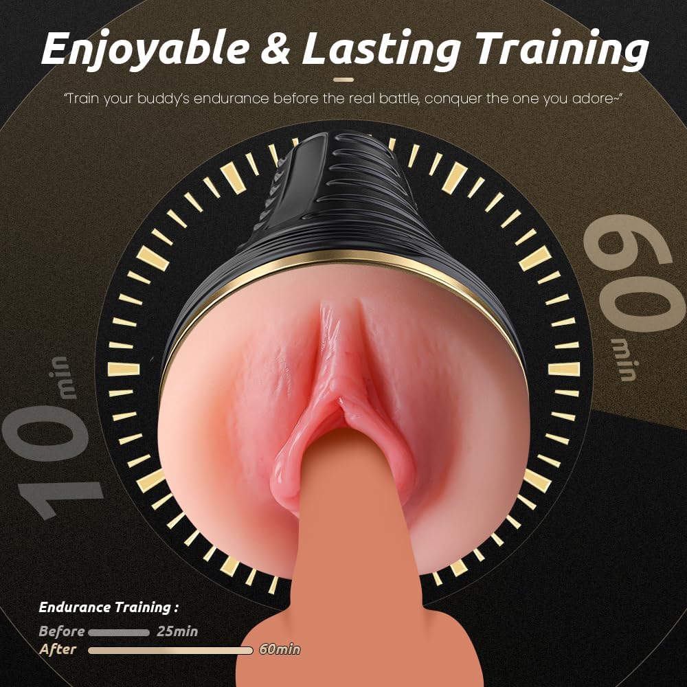 Deep Wrapped Realistic Pocket Pussy Penis Trainer Masturbator