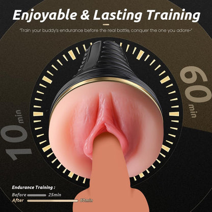 Deep Wrapped Realistic Pocket Pussy Penis Trainer Masturbator