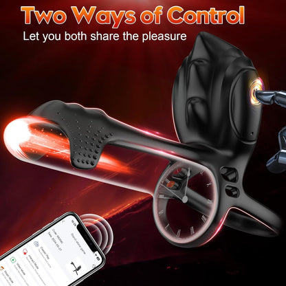 Cock Ring Penis Trainer Vibrator Stimulator with 10 Vibrations Modes