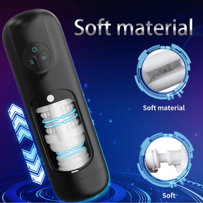 Automatic Mastubator Sucking Blowjob with 8 Thrusting & Telescopic & Vibration Modes