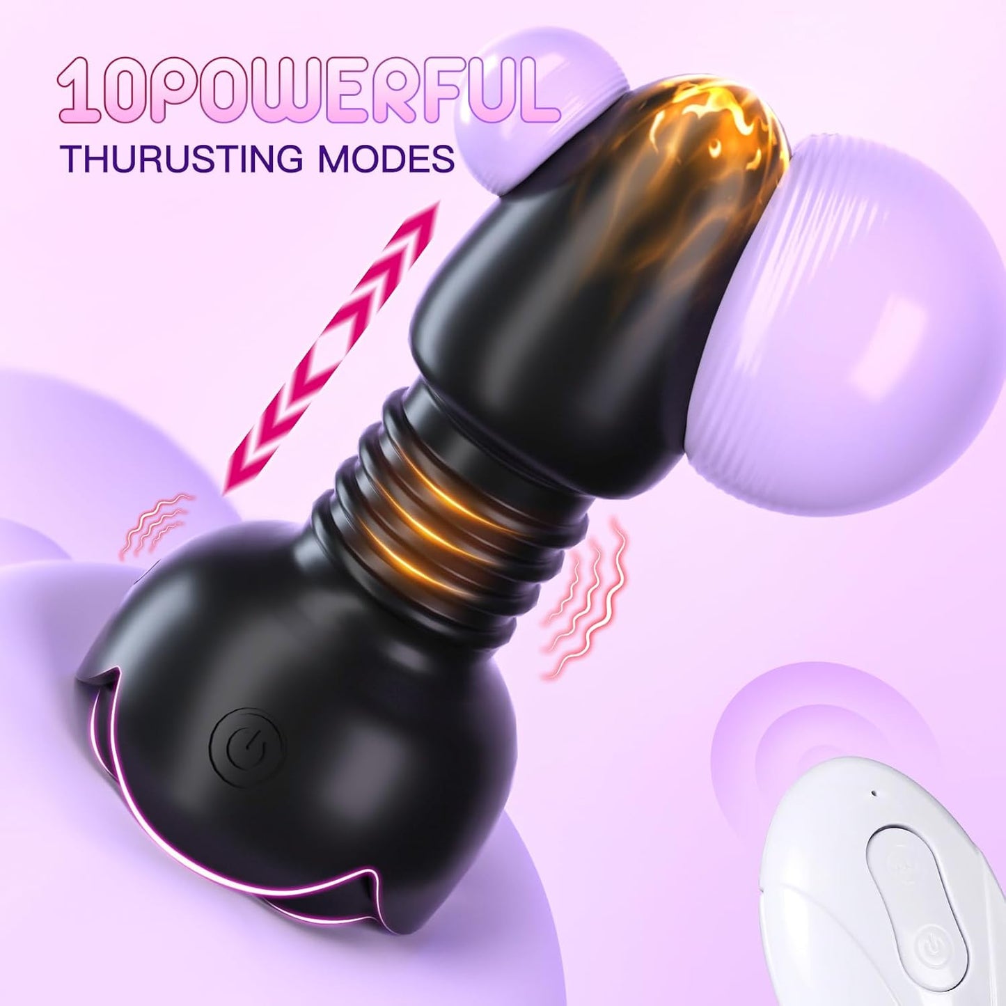 5 IN 1 Anal Plug Vibrator Prostate Massager with 10 Vibrating & Thrusting Modes