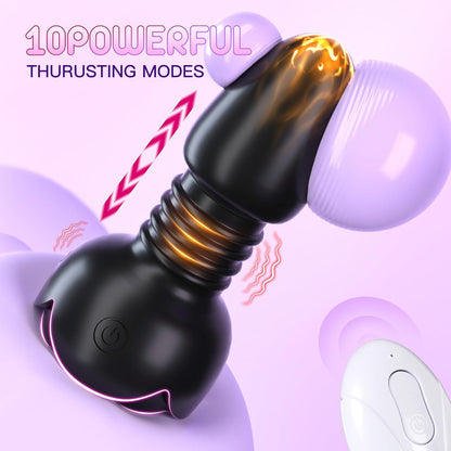 5 IN 1 Anal Plug Vibrator Prostate Massager with 10 Vibrating & Thrusting Modes