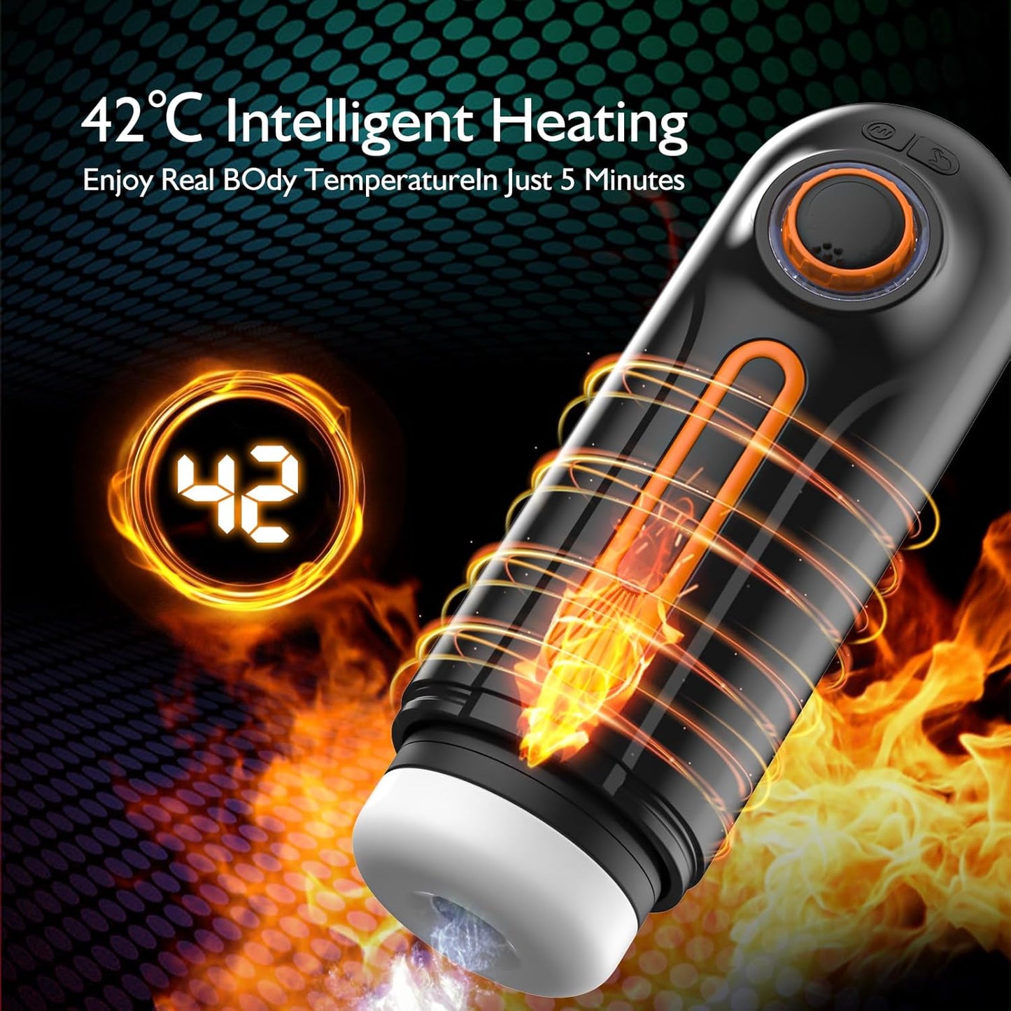 Auto Masturbator Blowjobsex Simulator with 10 Thrusting & 10 Vibrating & 4 Sucking & 42°C Heating