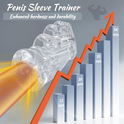 Transparent Pocket Pussy Stroker Sleeve with Realistic Oral & Vagina Texture