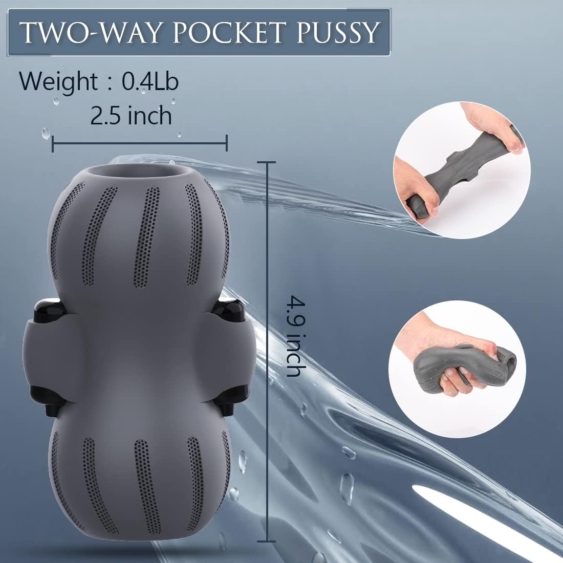 Double-sided Penis Trainer Massager with 3 Vibration Modes & 9 Speeds
