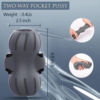 Double-sided Penis Trainer Massager with 3 Vibration Modes & 9 Speeds