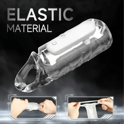 Electric Penis Sleeve Cock Vibrator Masturbator with 10 Vibration Modes