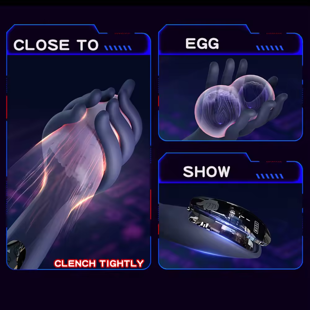 Electric Penis Trainer Glans Vibrator Stimulator Masturbator with 9 Pulse Modes