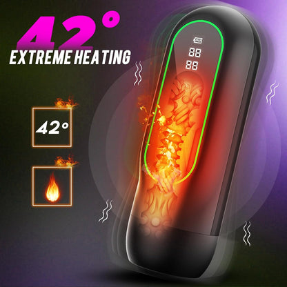 Automatic Masturbator Blowjob Machine with Sucking & High-Speed Thrusting & Vibrating & Heating