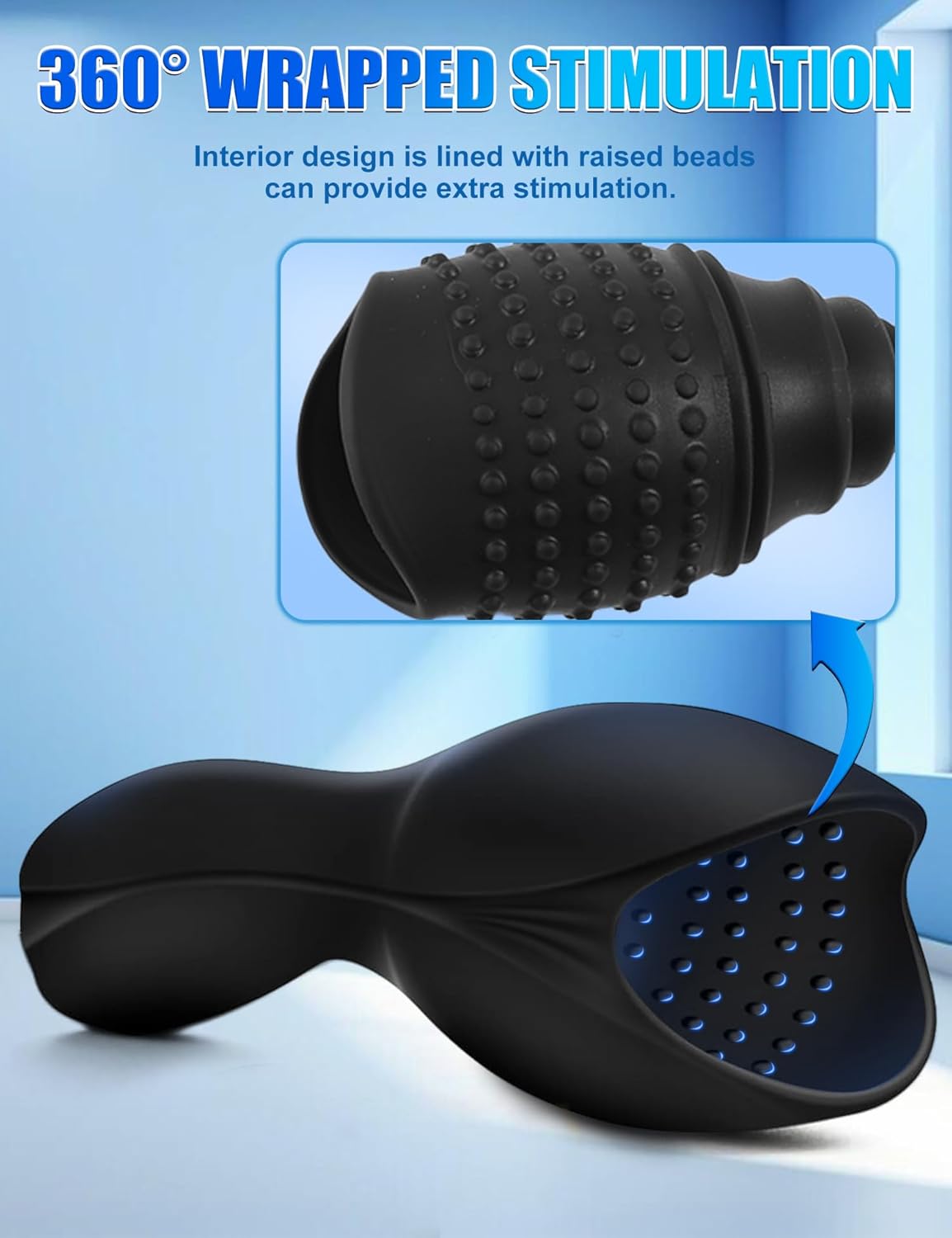 Electric Glans Stimulator Dilator Urethra Penis Trainer with 10 Vibrations