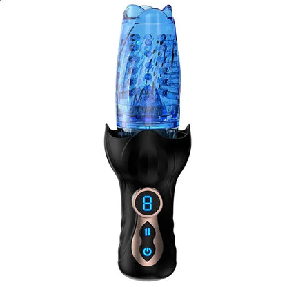 9-Frequency Telescopic Rotating Exercise Vibrator Masturbation Device