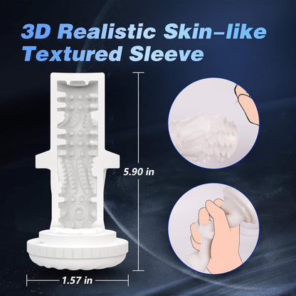 Dual Motors Automatic Male Masturbator Cup Stroker with 7 Thrusting & Vibration Modes