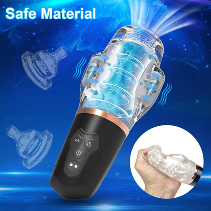 High-frequency Electric Masturbator Penis Trainer with 9 Vibration & 9 Suction Modes