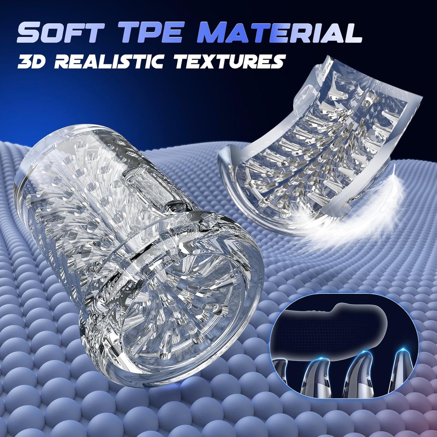 4 in 1 Automatic Masturbator Stroker with 7 Rotating & Thrusting & 10 Vibrating Modes