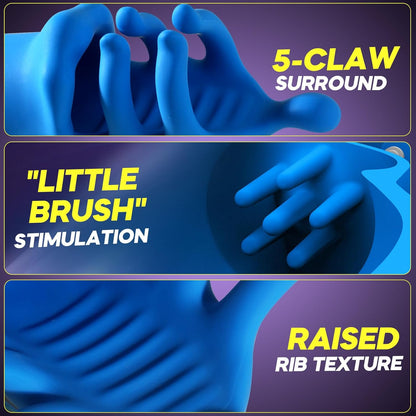 360° Tentacle Wrap Penis Vibrator Glans Trainer Stroker with 10 Beating & 10 Vibrations Modes