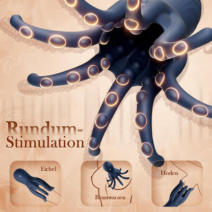 360° Enveloping Octopus Penis Trainer Vibrator with 10 Powerful Vibration Modes