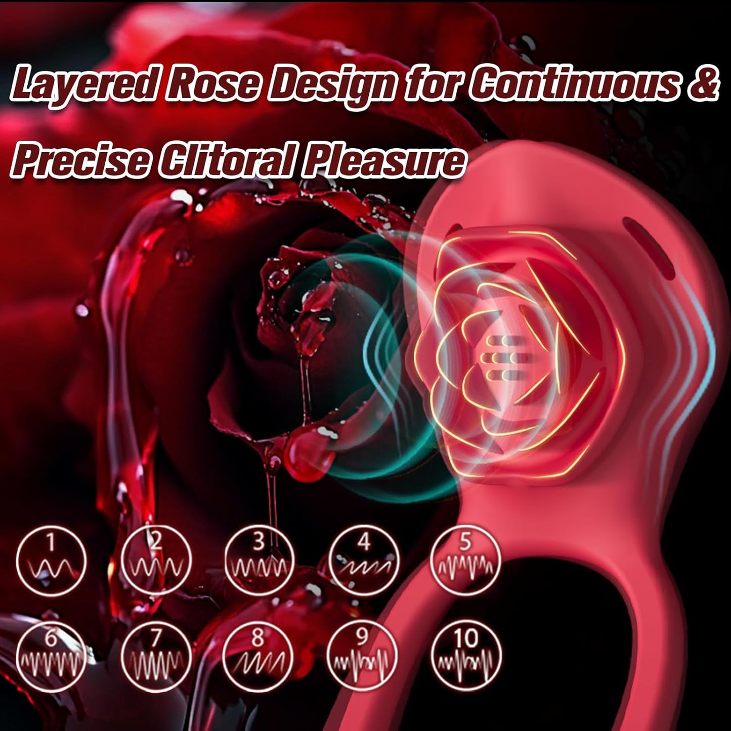 Remote Control & App Portable Rose Vibrator Clitoral Vibrator with 10 Vibration Modes
