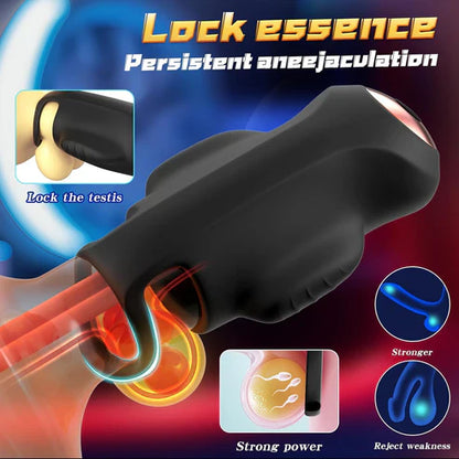 Electric Penis Trainer Vibrator Glans Stimulator Masturbator with 9 Vibration Modes