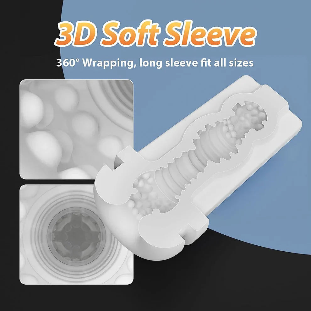 2 in 1 Automatic Sucking Masturbator with 7 Sucking & 7 Vibration Modes