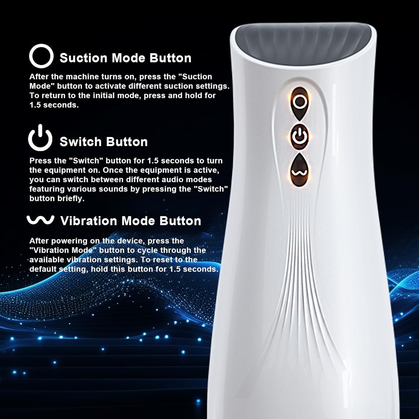 Automatic Masturbator Stroker Penis Stimulation with 10 Sucking & Vibrating Modes