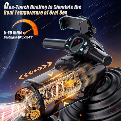 Automatic Masturbator Penis Pump Blowjob with 9 Thrusting/Sucking/Vibrating Heating