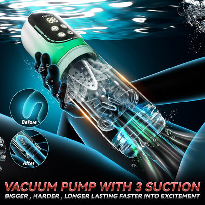 Automatic Masturbator Penis Pump with 3 Pump & 7 Thrusting Rotating Vibrating Sucking Modes