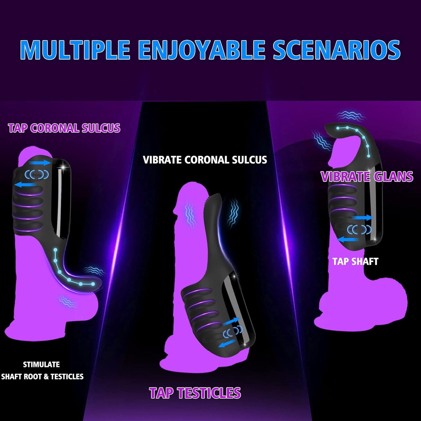 Penis Vibrator Trainer Stimulator Masturbator mit 5 Tapping & 10 Vibrations