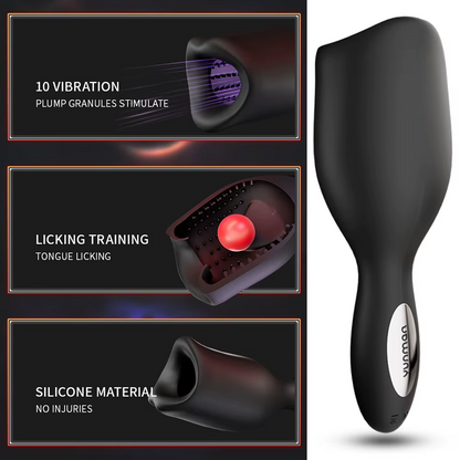 Electric Penis Trainer Massager Oral Masturbator with 10 Vibration Modes