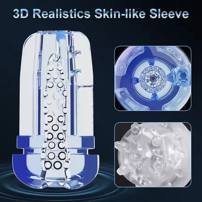 Automatic Masturbator Penis Pump with 3 Sucking & 7 Thrusting & Vibrating Modes