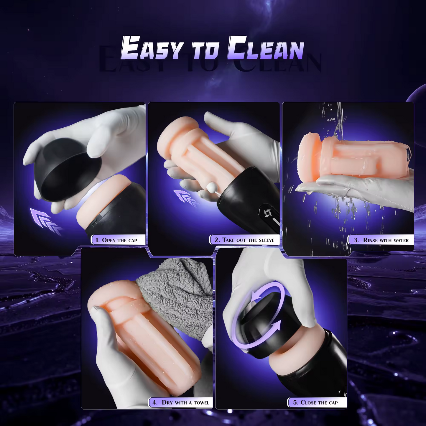 Automatic Masturbator Penis Stroker Sex Machine with 4 Suction & 9 Vibration Modes