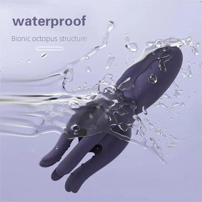 Octopus Tentacle Penis Vibrator Glans Trainer with 10-Frequency vibrations