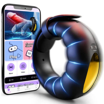 Dual Motor Adjustable Penis Ring Vibrator Masturbator with 10 Vibration Modes