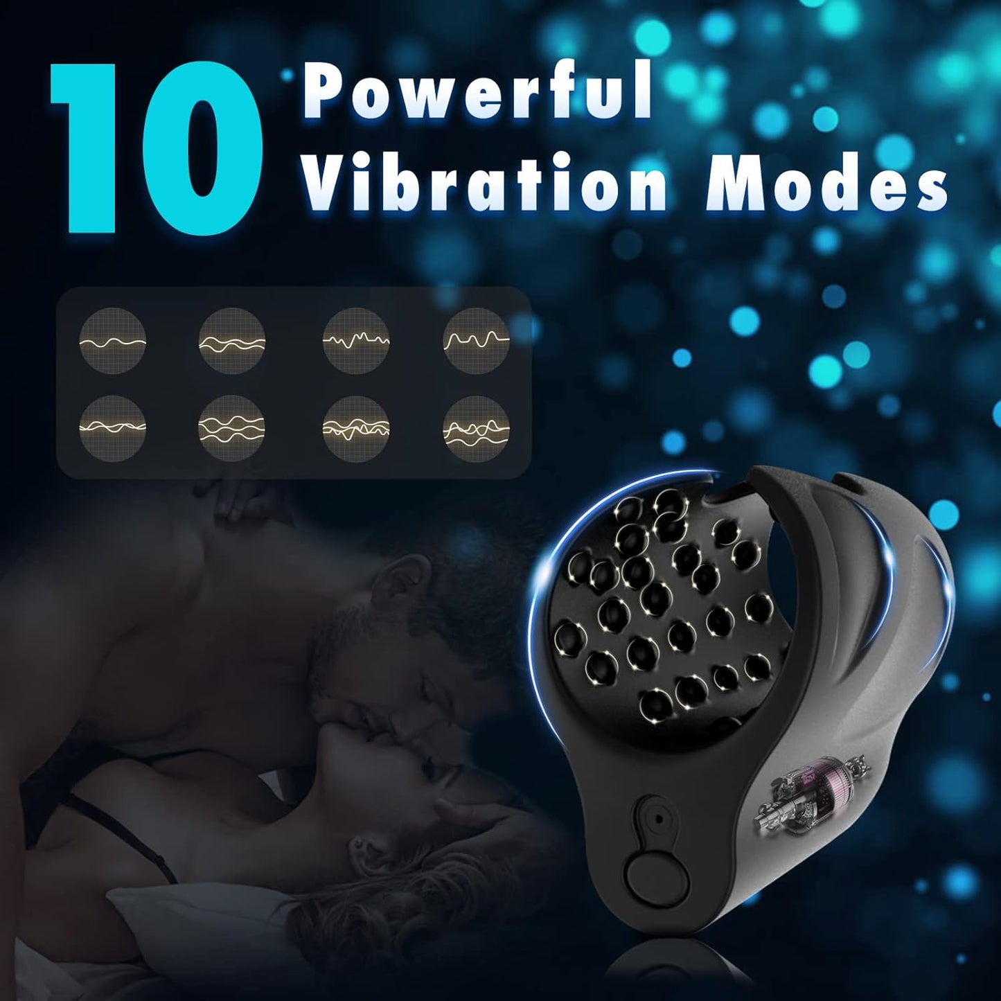 3 IN 1 Electric Penis Trainer Glans Stimulator Masturbator with 10 Vibration Modes
