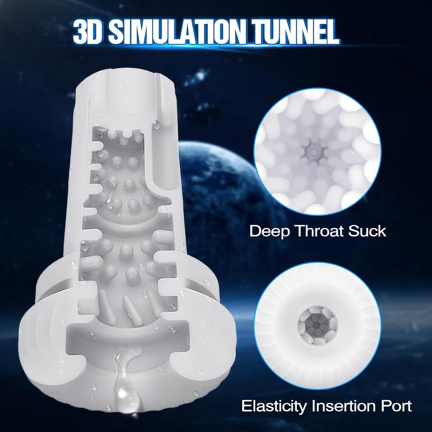 Automatic Masturbator Blowjob Machine with 7 Vibrating & 5 Sucking & Thrusting Modes