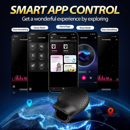 APP Electric Penis Trainer Vibrator Glans Stimulation Pocket Pussy with 10 Vibrations