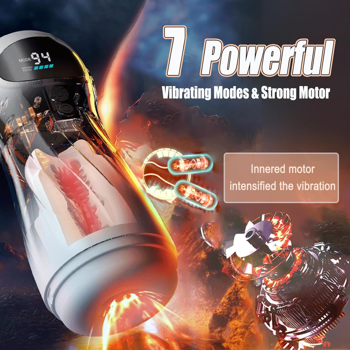 Automatic Masturbator Blowjob Stroker Pocket Pussy with 9 Vibration & 4 Suction Modes