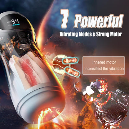 Automatic Masturbator Blowjob Stroker Pocket Pussy with 9 Vibration & 4 Suction Modes