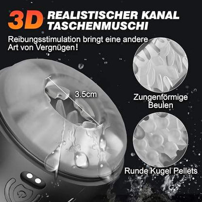 Electric Penis Trainer Vibrator Stroker Training Device Masturbator with 9 Vibration Modes