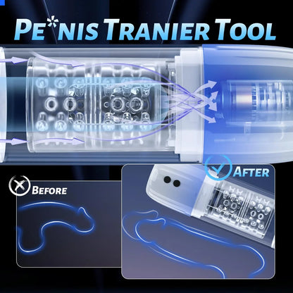 Automatic Masturbator Penis Training Device with 7 Sucking & Rotating & Tongue licking