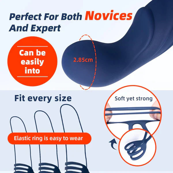 3 IN 1 Multi Climax Prostate Massager Anal Toys with 12 Vibrating Modes