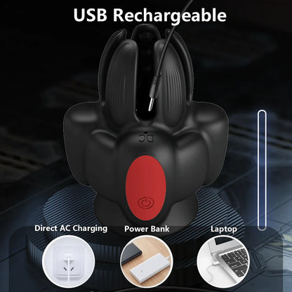 Electric Masturbator Glans Massage Vibrator Penis Stimulation with 10 Vibration Modes