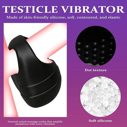 Testicle Stimulator Cock Ring Vibrator Penis Trainer Massager with 12 Modes