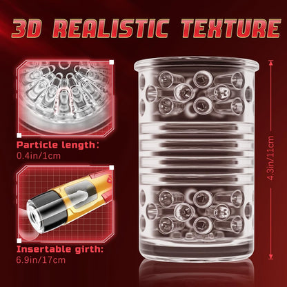 Automatic Masturbator Cup Stroker Sex Machine with 7 Rotating & 3 Thrusting Modes