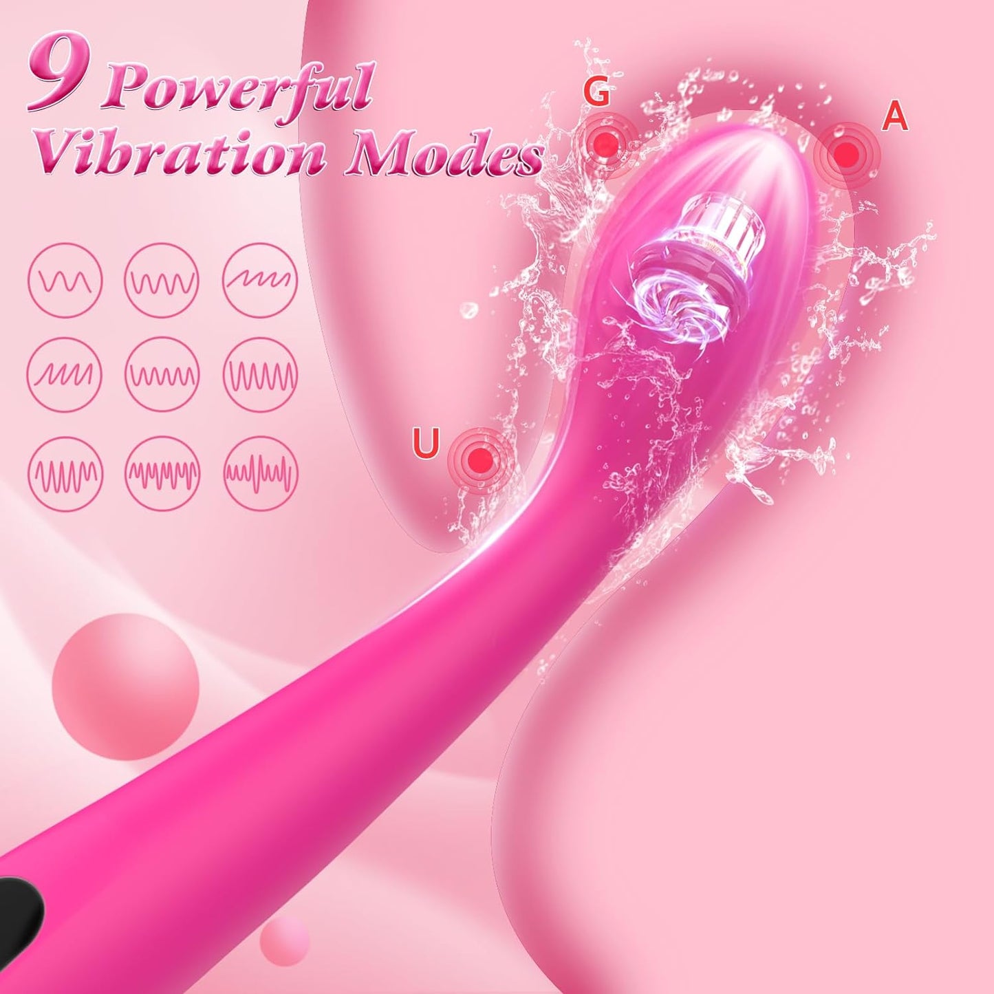 LCD Display G Spot Clitoral Vibrator with 9 Vibrations