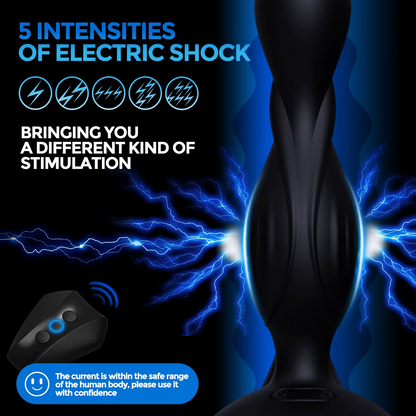 E-stim Pulse Anal Beads Butt Plug Vibrator SM Sex Toys