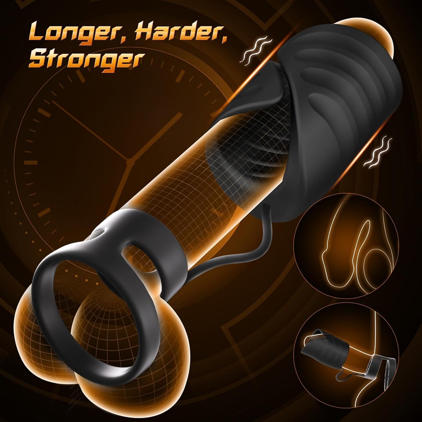 Electric Penis Trainer Vibrators Stroker Masturbator with 9 Vibration Modes